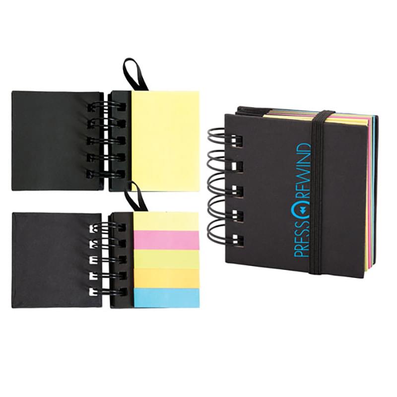 SPIRAL STICKY 250 SHEET NOTEPAD WITH NOTEFLAGS