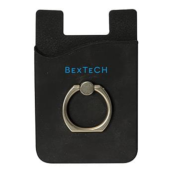 BRAXTON SILICONE PHONE WALLET WITH RING